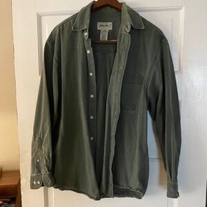 Eddie Bauer cotton button down shirt SZ M